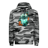 Slate Camo Winter Bobba Cup Premium Hoodie - FaDigitalArtStudio