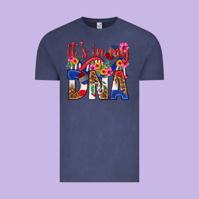 Its In My Dna Dominican Republic Vintage Tee Designed By Texasbilliewilder