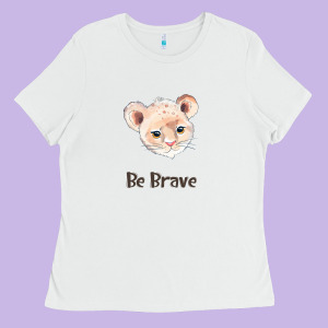 Lion Cute Animals Ladies Tee Designed By Ranaportraitstore