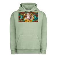 Pigment Oil Green merino ram license plate Urban Hoodie - BarkalooDesign
