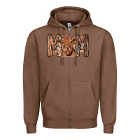 Chestnut Rodeo Mom Cow Zipper Hoodie - CowhideDigitalArt