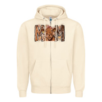 Sandshell Rodeo Mom Cow Zipper Hoodie - CowhideDigitalArt