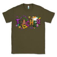 Army Green mardi gras teacher Classic Tee - texasbilliewilder