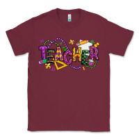 Burgundy mardi gras teacher Classic Tee - texasbilliewilder