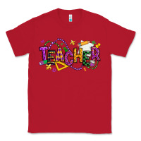 Red mardi gras teacher Classic Tee - texasbilliewilder