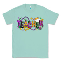 Seafoam mardi gras teacher Classic Tee - texasbilliewilder