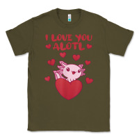 Army Green i love you alotl aolotl valentine's day heart aolotl lover Classic Tee - lanVoArt