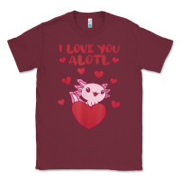 Burgundy i love you alotl aolotl valentine's day heart aolotl lover Classic Tee - lanVoArt