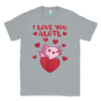 Heather Grey i love you alotl aolotl valentine's day heart aolotl lover Classic Tee - lanVoArt
