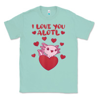 Seafoam i love you alotl aolotl valentine's day heart aolotl lover Classic Tee - lanVoArt