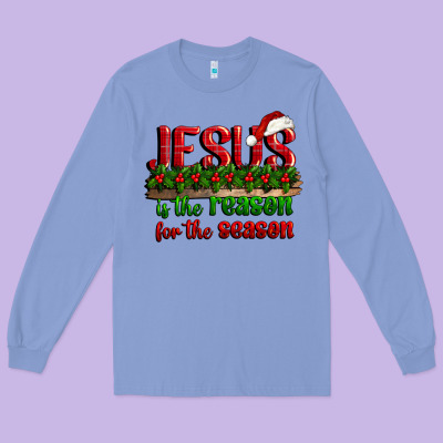 Jesus Is The Reason For The Season Long Sleeve Tee Designed By Cowgirlartshop
