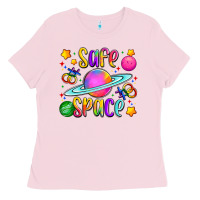 Bubblegum Pink safe space Ladies Tee - Artiststas