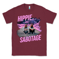Burgundy hippie sabotage aesthetic style photo with text Classic Tee - lanVoArt