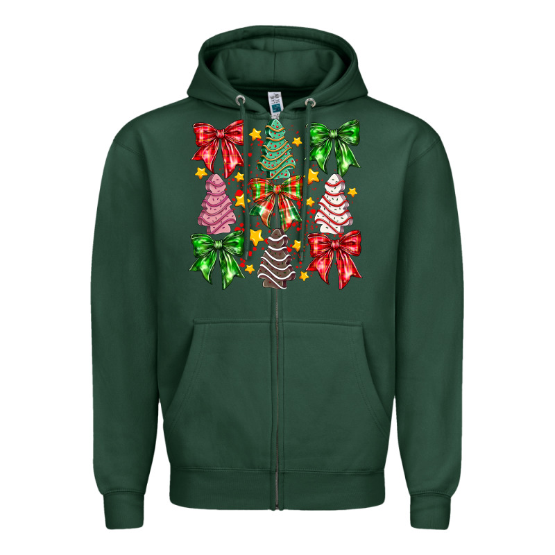 Christmas Cake Bow Zipper Hoodie by CowhideDigitalArt | Teevron