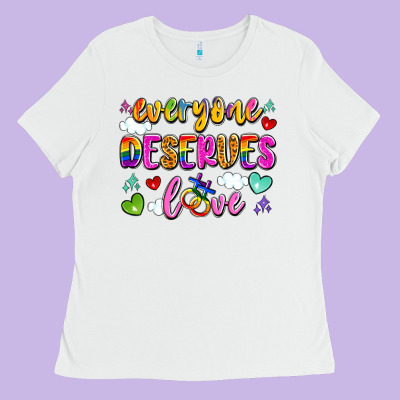 Everyone Deserves Love Ladies Tee Designed By Artiststas
