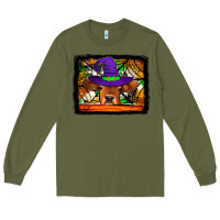 Army Green halloween heifer Long Sleeve Tee - Jasminsmagicworld