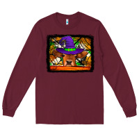 Burgundy halloween heifer Long Sleeve Tee - Jasminsmagicworld