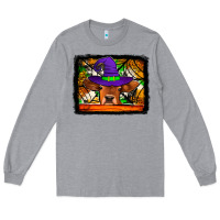 Heather Grey halloween heifer Long Sleeve Tee - Jasminsmagicworld