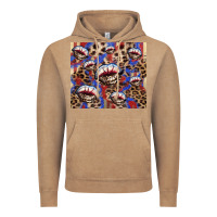 Vintage Coffee American flag lips leopard  tumbler Vintage Hoodie - HowdyJamesFarm