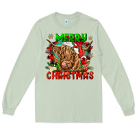 Matcha merry christmas cow Long Sleeve Tee - CowGirlArtShop