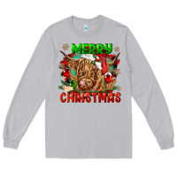 Moon Dust merry christmas cow Long Sleeve Tee - CowGirlArtShop