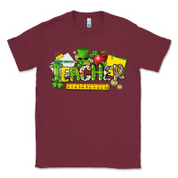 Burgundy teacher st. patricks day Classic Tee - NancyCooperArtShop