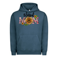Pigment Midnight Navy blessed mom Urban Hoodie - BarkalooDesign