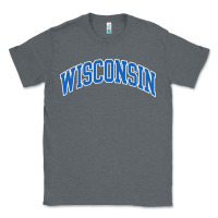 Charcoal Heather wisconsin blue Classic Tee - lanVoArt
