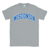 Heather Grey wisconsin blue Classic Tee - lanVoArt