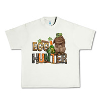 Pistachio Egg hunter with rabbit Easter Day Urban Heavy Tee - HowdyJamesFarm