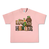 Salmon Egg hunter with rabbit Easter Day Urban Heavy Tee - HowdyJamesFarm