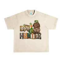 Sandshell Egg hunter with rabbit Easter Day Urban Heavy Tee - HowdyJamesFarm
