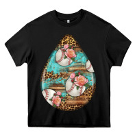 American Football And Western Roses Teardrop Heavy Core Tee | Teevron