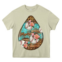 Mossy american football and western roses teardrop Heavy Core Tee - BundleAndBundleShop