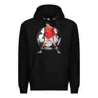 Black cr7 soccer fan Premium Hoodie - lanVoArt