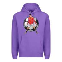 Purple cr7 soccer fan Premium Hoodie - lanVoArt