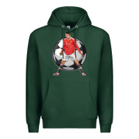 Sports Green cr7 soccer fan Premium Hoodie - lanVoArt