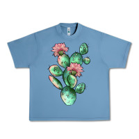 Pebble Blue cactus 5 Urban Heavy Tee - JahusDesignShop