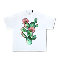 White cactus 5 Urban Heavy Tee - JahusDesignShop