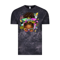 Cloud Black 80's babe afro messy bun Vintage Tee - texasbilliewilder