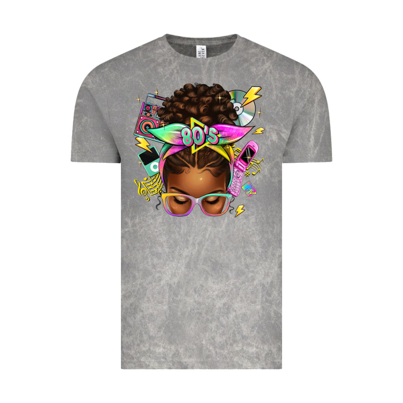 80's Babe Afro Messy Bun Vintage Tee by texasbilliewilder | Teevron