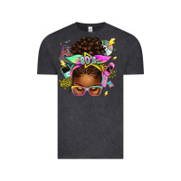 Vintage Black 80's babe afro messy bun Vintage Tee - texasbilliewilder
