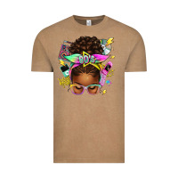 Vintage Coffee 80's babe afro messy bun Vintage Tee - texasbilliewilder