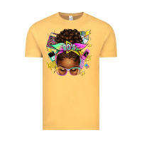 Vintage Mustard 80's babe afro messy bun Vintage Tee - texasbilliewilder