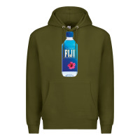 Army Green aesthetic fiji water Premium Hoodie - lanVoArt