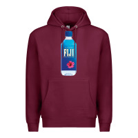 Burgundy aesthetic fiji water Premium Hoodie - lanVoArt