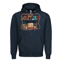 Navy My Western Watching Blanket Zipper Hoodie - CowhideDigitalArt