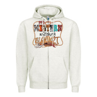 Oatmeal Heather My Western Watching Blanket Zipper Hoodie - CowhideDigitalArt
