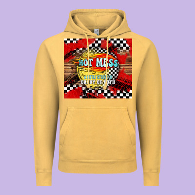 Hot Mess Daddy Of Both Vintage Hoodie Designed By Tumblerdesignbyshophia