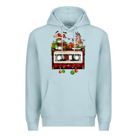 Blue Mist christmas cassette Premium Hoodie - FaDigitalArtStudio